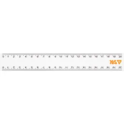 Лінійка Yes Orange Line 20 см прозора (370731)