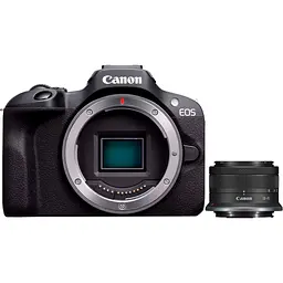 Бездзеркальний фотоапарат Canon EOS R100 Kit RF-S 18-45mm F/4.5-6.3 IS STM (6052C034) UA [92193] - мініатюра 3