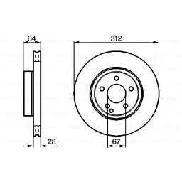 Гальмівний диск Bosch 0 986 479 040 - мініатюра 5