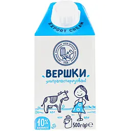 Упаковка вершків ОКЗДХ ультрапастеризовані 10% жиру 6 кг (500 г х 12 шт.) - мініатюра 2