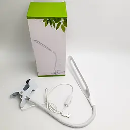Світлодіодна настільна USB-лампа, гнучка, на прищіпці, 24 LED, UKC XSD 206, біла - мініатюра 7