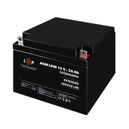 Акумулятор AGM LPM 12V - 26 Ah - мініатюра 4