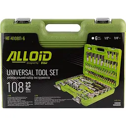 Hабір інструментів Alloid 1/2" і 1/4" 6-гран 108 предметів (НГ-4108П-6) - мініатюра 2