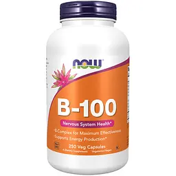 Вітаміни та мінерали NOW B-100, 250 вегакапсул