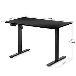 Стіл Mealux PowerDesk Lite XL Black (арт. EVO-202 Lite B/B) - мініатюра 2