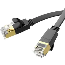 Патч-корд Hoco US07 General Cat 6 U/UTP Pure Copper Flat Network Cable 20m Black (780720) [149276] - мініатюра 2