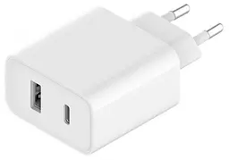 Мережний зарядний пристрій XiaomiXiaomi 33W USB + Type-C BHR4996GL White
