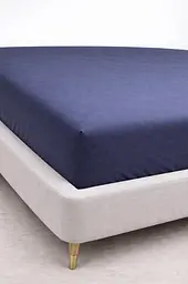 Простирадло на резинці Ecotton 180х200 см фланель бавовняне Blue синій (24386)
