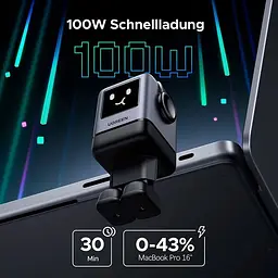 Зарядний пристрій 4xUSB 100W (3xUSB-C+USB-A) Gan Robot tech Fast Charger Сірий X688 Ugreen (45515B) - мініатюра 6