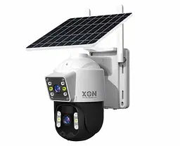 IP-камера вулична з акумулятором та подвійним об'єктивом XON SmartCam Wi-Fi/4G 8000mAh Solar 1080P Білий (KCBSM22VW 7478)