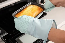 Рукавичка-прихватка Ardesto Tasty Baking, 35х19см, силікон, бавовна, блакитний (AR2327T) - мініатюра 6