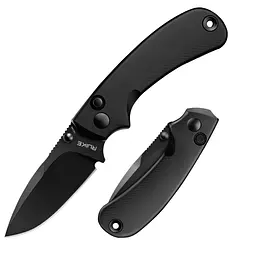 Нож складной карманный Ruike P736-AB, (7.5 см) 14C28N/алюминий, черный