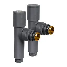 Комплект дизайн кранів Ideale Dante 1/2”x1/2” антрацит - мініатюра 3