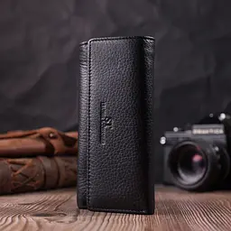 Велика ключниця з функцією гаманця з натуральної шкіри ST Leather 22492 чорна - мініатюра 8