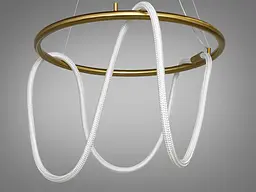 Люстра стельова LED Diasha 9752-D600GAB Мотузка 32W, бронза, мінімалізм для спальні та коридору
