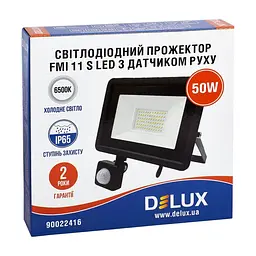Прожектор Delux FMI 11 S LED 50Вт 6500K IP65 (90022416) - мініатюра 3