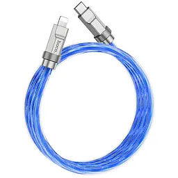 Дата кабель Hoco U113 Solid 20W Type-C to Lightning (1m) Blue - мініатюра 2
