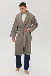 Халат махровий Lotus Home - Nella grey S/M - мініатюра 5