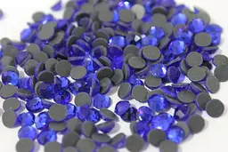 Стрази скляні на термооснові 5 мм 50 шт блакитні Zircon (№06) - мініатюра 2