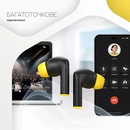 Навушники Canyon Hexagon 7 TWS ANC+ENC Wireless Charge Black/Yellow (CNS-TWS7BY) - мініатюра 6