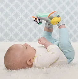 Шкарпетки-брязкальця Infantino Зебра і тигр (206893I) - мініатюра 4