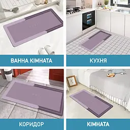 Діатомітовий килимок Aquarius Home для ванної та кухні Суперпоглинаючий 50х120 см Кава - мініатюра 7