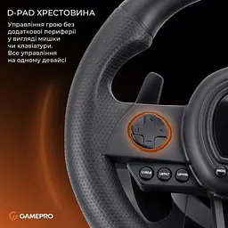 Кермо і педалі GamePro RW038PM з коробкою передач PC/XBOX/SWITCH/PS3/PS4 - мініатюра 9
