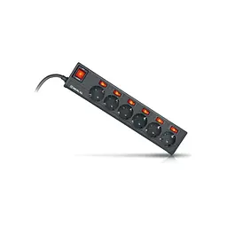 Мережевий фільтр живлення REAL-EL RS-6 EXTRA 5m, black (EL122300003) - мініатюра 3
