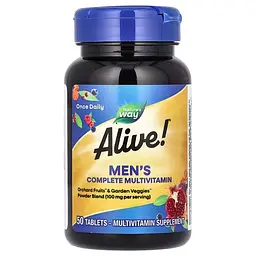 Вітаміни та мінерали Nature's Way Alive! Men's Complete Multivitamin, 50 таблеток для чоловіків - мініатюра 2