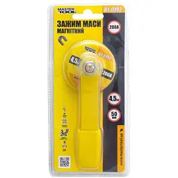 Затискач клема маси магнітний для зварювання Mastertool 200А x 4.5 кг x 50 мм 81-0192