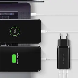 Зарядний пристрій AXAGON 1xUSB + 2xUSB-C 65W QC4+ PD3.0 PPS black (ACU-DPQ65) - мініатюра 7