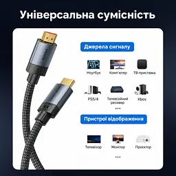 Кабель HDMI Vention ALVHG 2.2 16K 60 Гц 1,5 м сірий (ALVHG) - мініатюра 9