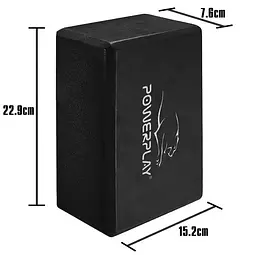 Блоки для йоги PowerPlay 4006 Yoga Brick EVA 2 шт Чорні (PP_4006_Black_2in) - мініатюра 5