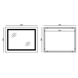 Дзеркало Mixxus Light MR01-90x70 (годинник, LED-підсвічування, антизапотівання) MI5999 - мініатюра 2