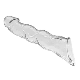 Насадка на пеніс Pretty Love Extension Penis Sleeve Blocks, 28 см (прозорий) - мініатюра 4