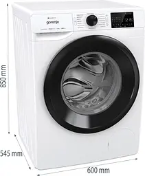 Пральна машина Gorenje фронтальна 8 кг 1400 A+++ 55 см дисплей інвертор пара Wi-Fi білий - мініатюра 10