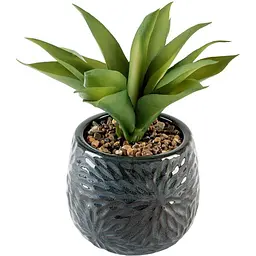 Горщик зі штучною рослиною МВМ My Home, 22 см, чорний (DH-FLOWERS-13 GREEN/BLACK)