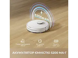 Робот-пилосос з вологим прибиранням Dreame Bot F10 White (RLF11SA) - мініатюра 9