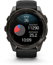 Смарт-годинник Garmin Fenix 8 47mm AMOLED Sapphire Carbon Gray DLC Titanium with Black Silicone Band (010-02904-29) EU - мініатюра 6