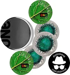 Презервативи One With Nature Color Sensations зелений 5 шт. в кейсі (ROZ6501052008) - мініатюра 2