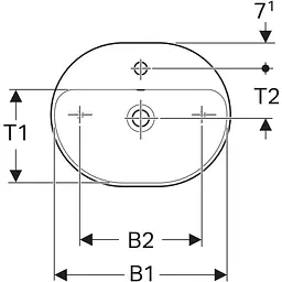 Раковина Geberit VariForm 50 500.775.01.2, Білий - мініатюра 3