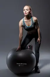 М'яч для фітнесу (фітбол) Power System PS-4018 Ø85 cm PRO Gymball Black (4018BK-0) - мініатюра 5