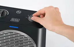 Тепловентилятор BLACK+DECKER 2,0 кВт, площа обігріву 15 кв.м., настільний, чорний (BXSH2003E) - мініатюра 5