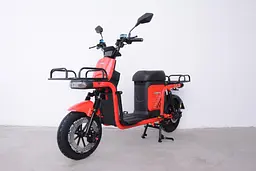 Електроскутер Вантажний з двома великими багажниками Crosser SUPER MAX 1200W | 60V30AH Li-Fe | USB зарядка Червоний  - мініатюра 5