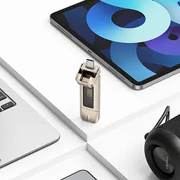 Флеш-накопичувач Usams US-ZB280 2in1 USB 3.2 + Type-C GEN1 Dual Ports Aluminum Alloy 10G – 512GB Silver - мініатюра 3