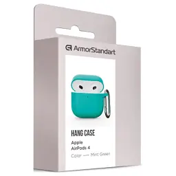 Чохол для навушників Armorstandart Hang Case для Apple AirPods 4 Mint Green (ARM81287) - мініатюра 3