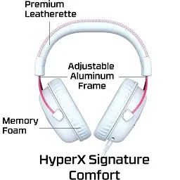 Ігрові навушники з мікрофоном HyperX Cloud II (KHX-HSCP-PK) рожеві - мініатюра 9