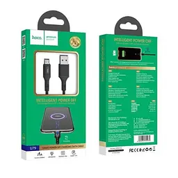 Кабель Hoco U79 Pisces Cable USB to MicroUSB 2,4A 1m Black - мініатюра 2
