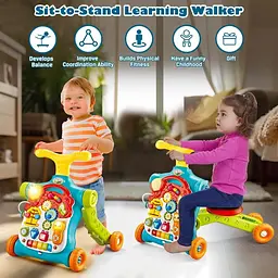 Навчальні ходунки для малюків 5 в 1 Baby Walker Sit-to-Stand - мініатюра 5