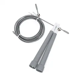 Скакалка швидкісна MS 3765(Silver) 290 см, ручка пластик, мотузка гума+метал